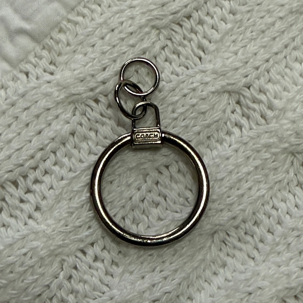 Coach Silver Zipper Pull